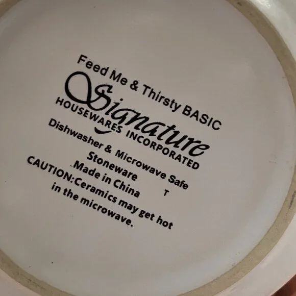 Ceramic Stoneware Bowls and Metal Stand for Cat or Small Dog. NEW, NEVER USED! - Picture 5 of 14